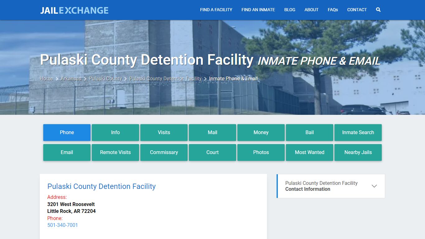 Inmate Phone - Pulaski County Detention Facility, AR - Jail Exchange